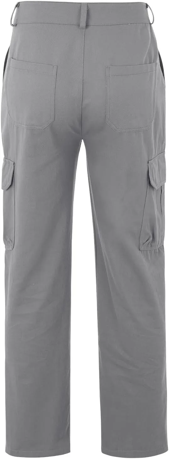 Mens Big and Tall Flat Front Work Office Pants Trousers Fast Dry Stretch Cargo Pants with Pockers Golf Sweatpants