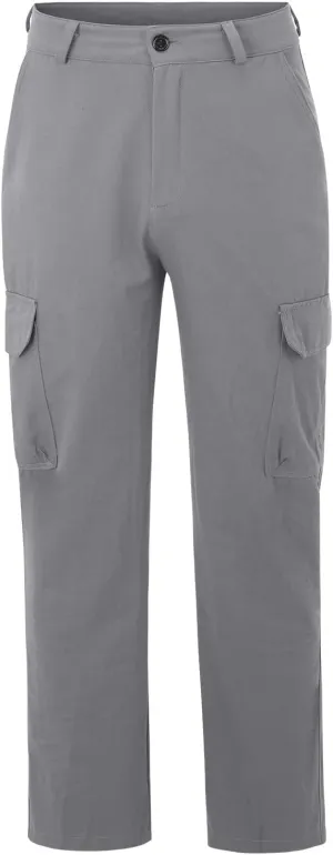 Mens Big and Tall Flat Front Work Office Pants Trousers Fast Dry Stretch Cargo Pants with Pockers Golf Sweatpants