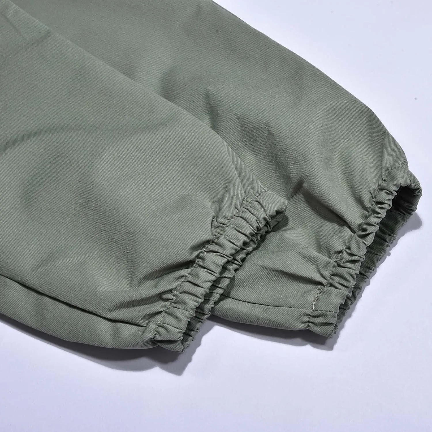 Mens Cargo Pants Jogger Hiking Elastic Waist Regular Fit Casual Straight Drawstring Lightweight Pants with Pockets