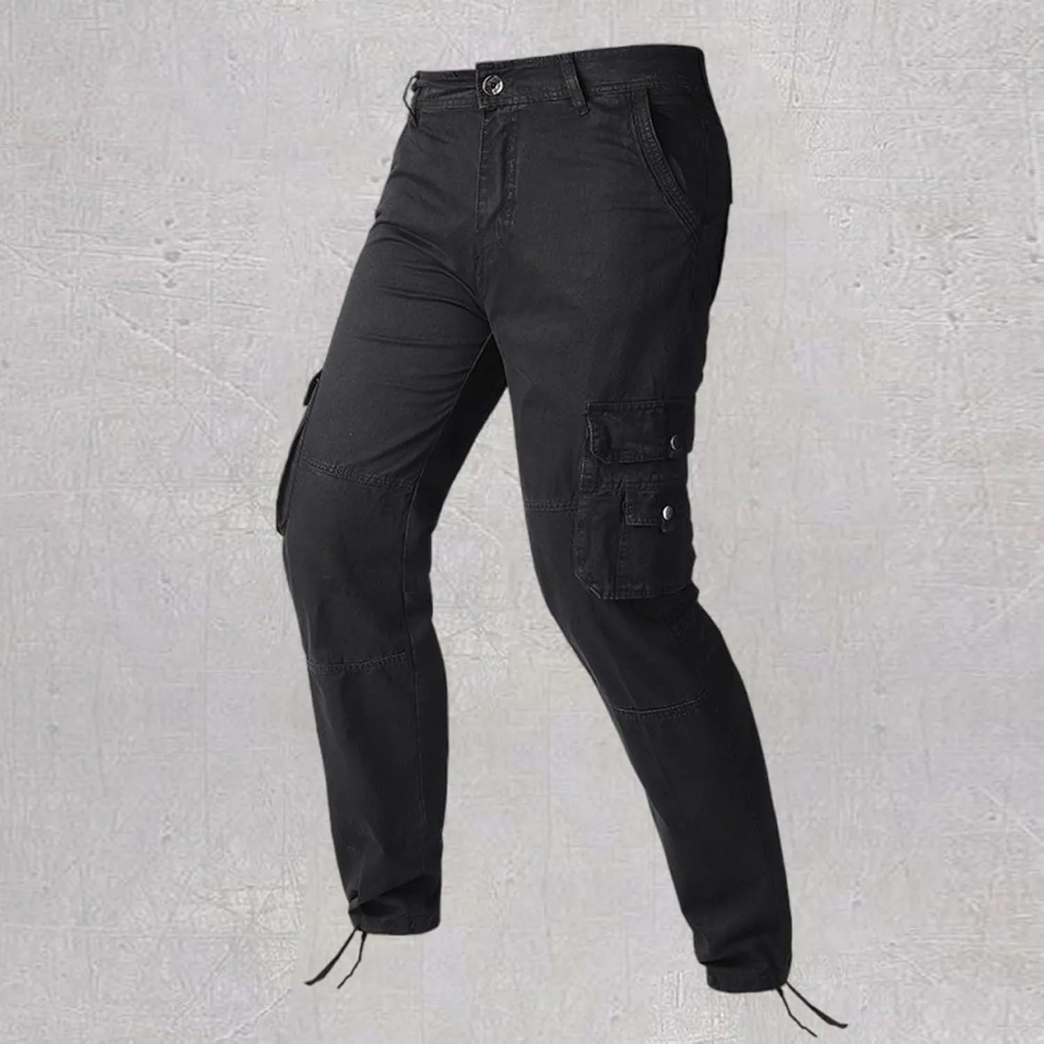 Mens Cargo Work Pants Regular Fit Stretchy Workout Joggers Casual Straight Leg Pants Fashion Business Formal Pant