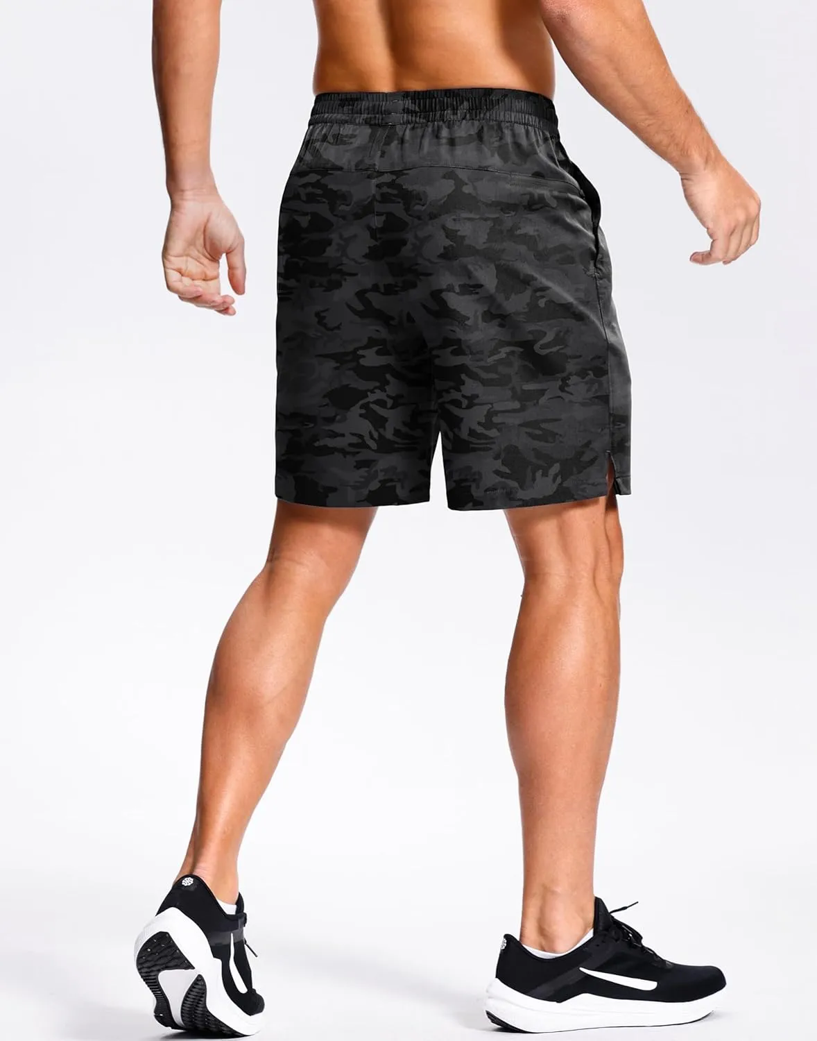 Men's Lightweight Athletic Shorts with Zipper Pockets 7"/5"/9" Gym Workout Quick Dry Running Tennis Basketball Shorts for Men