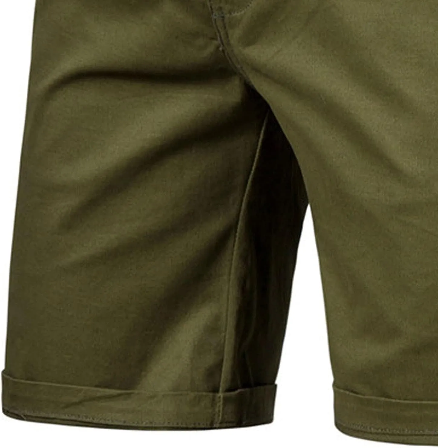 Men's Stretch Chino Short Slim Fit 10" Inseam Flat Front Shorts Summer Solid Lightweight Casual Shorts with Pocket