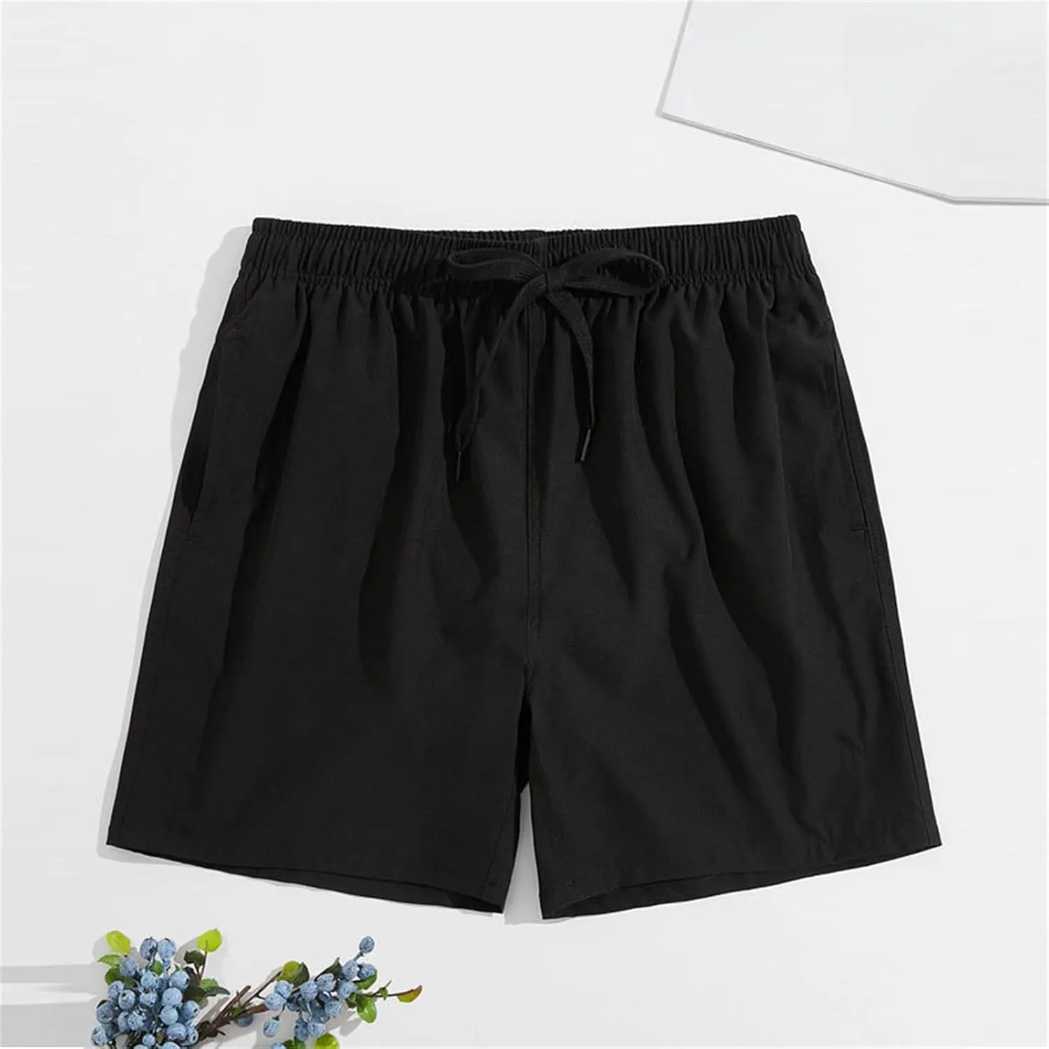 Mens Summer Swim Trunks with Mesh Liner American Flag Print Beach Shorts Independence Day Casual Patriotic Bermuda Shorts