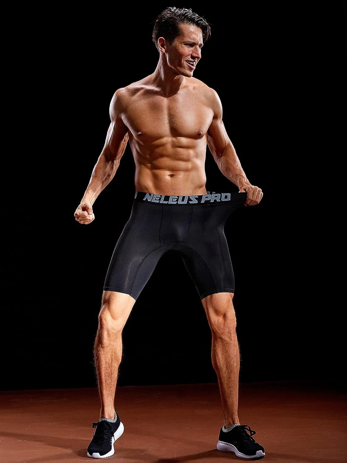 NELEUS Men's 3 Pack Performance Compression Shorts