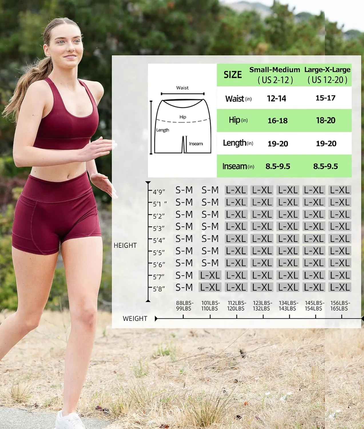 NEW YOUNG Biker Shorts with Pockets for Women High Waisted Tummy Control-5/8 Womens Bike Shorts for Workout Yoga