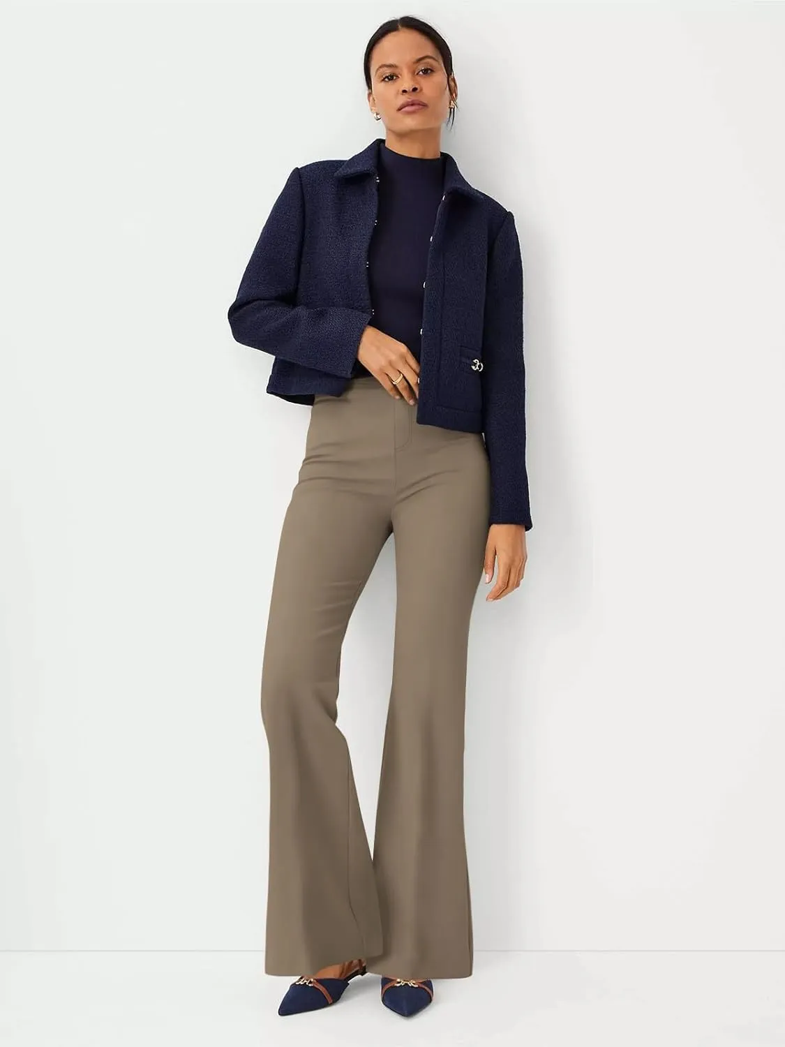 NIMIN Womens Dress Pants High Waisted Flare Casual Slacks for Women Stretchy Boot Cut Work Trousers with Pockets 2025