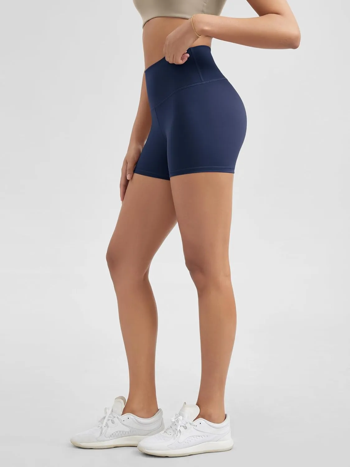 ODODOS ODLIFT Compression Shorts for Women, 4" / 6" / 8" / 10" High Waist Workout Biker Shorts with Inner Pocket