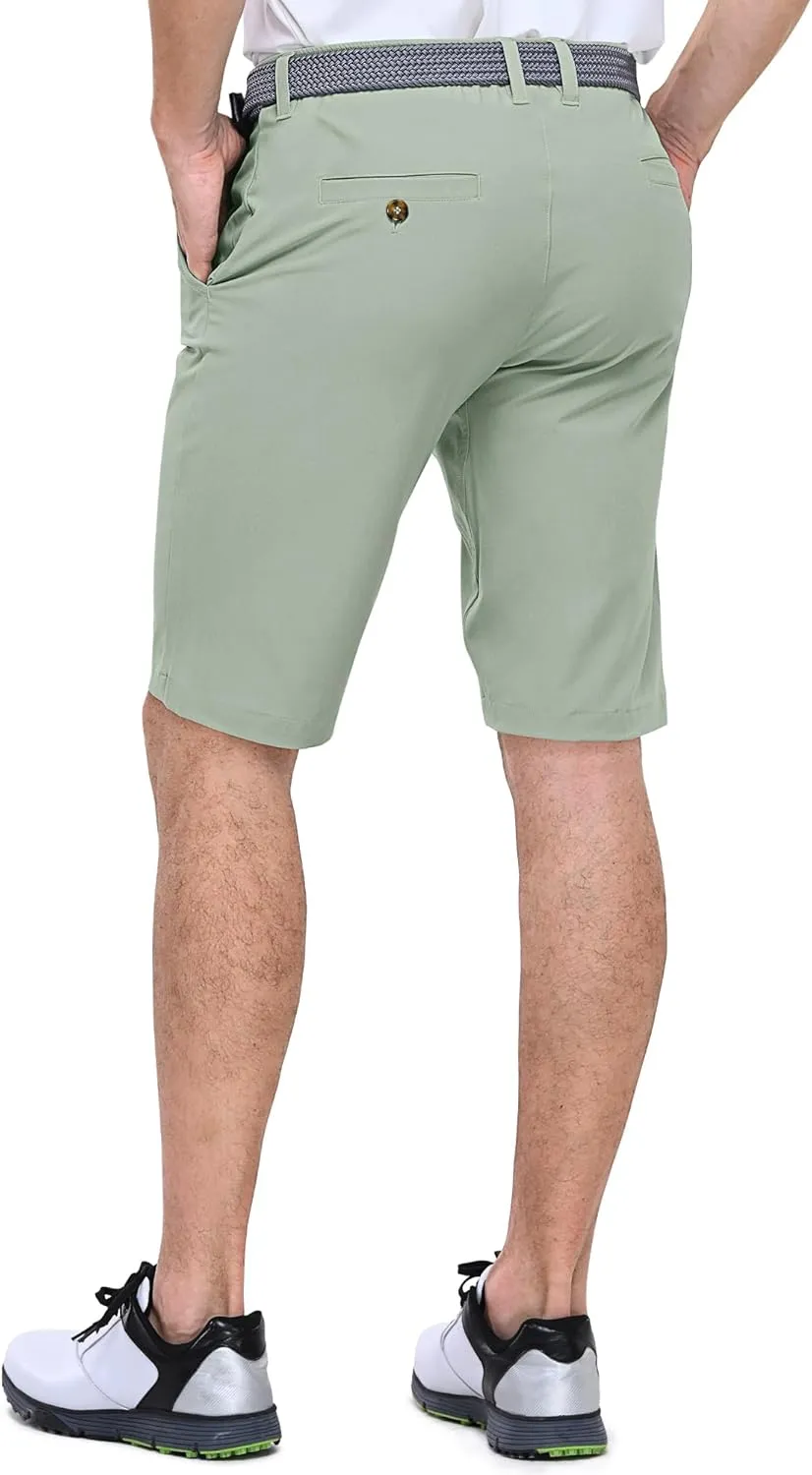 Outdoor Ventures Men's Golf Shorts 11" Inseam Classic-Fit Flat Front Stretch Casual Shorts with Pockets Summer Hiking Travel
