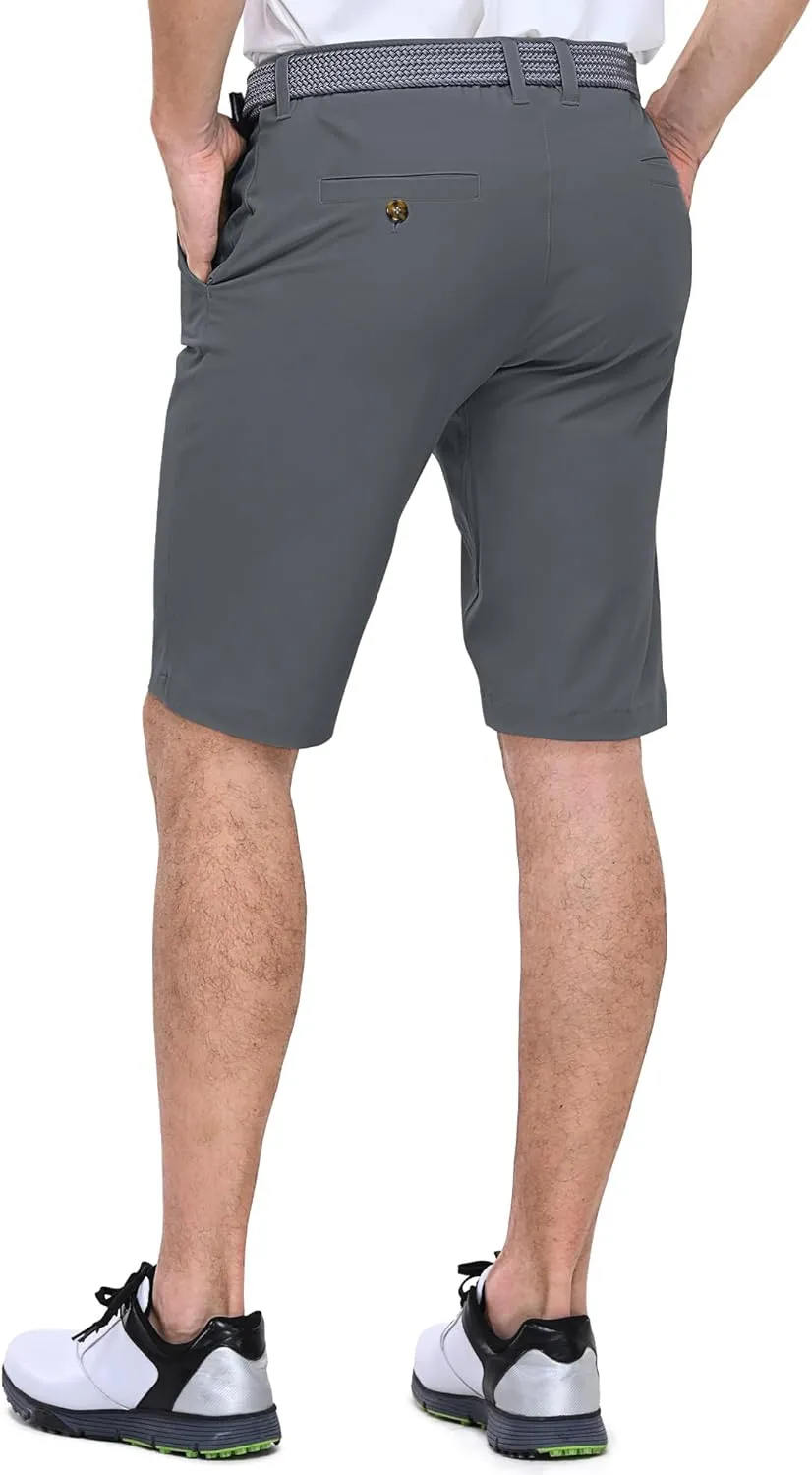 Outdoor Ventures Men's Golf Shorts 11" Inseam Classic-Fit Flat Front Stretch Casual Shorts with Pockets Summer Hiking Travel