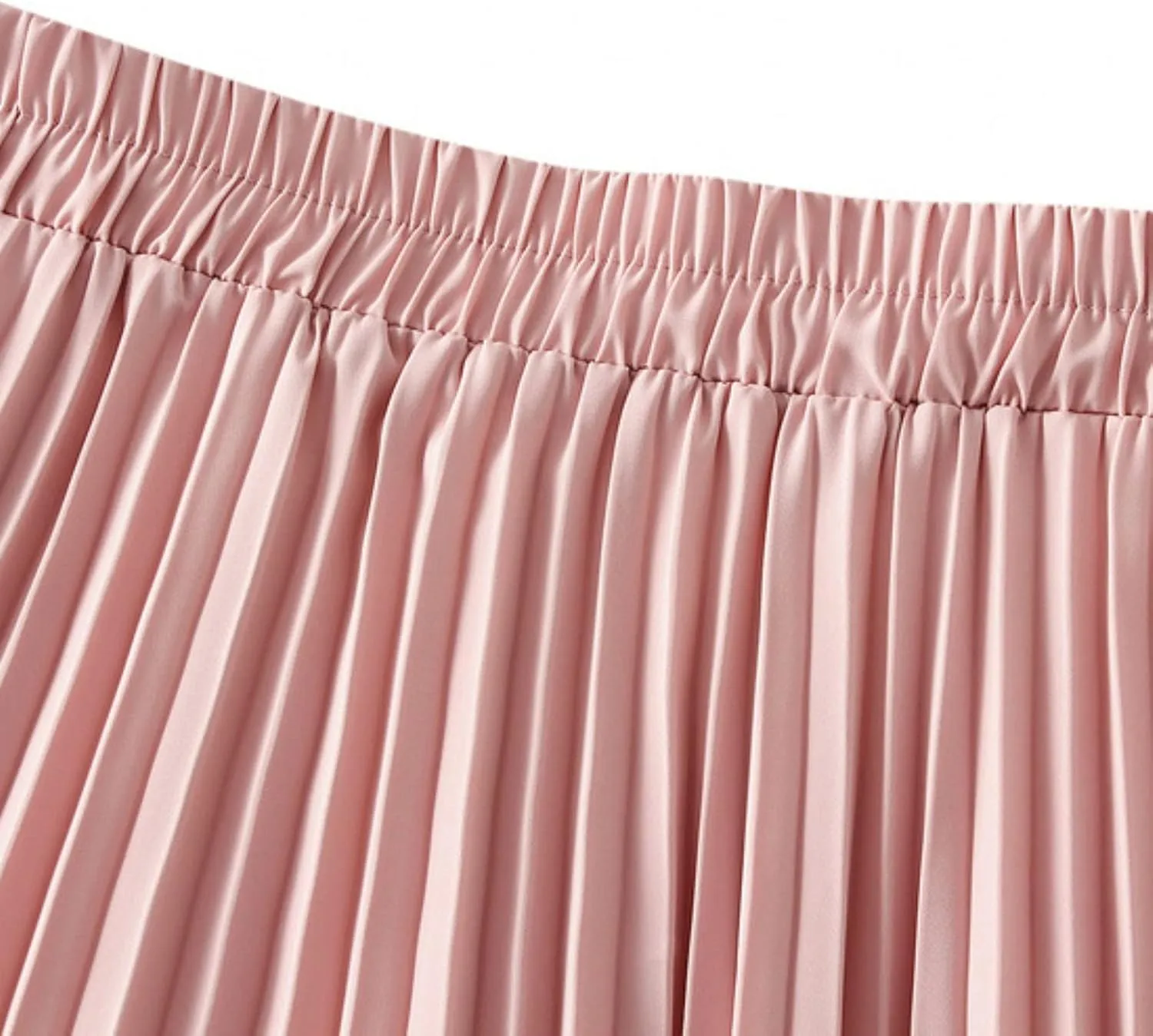 Pleated Flowy Long Maxi Skirts for Women Summer Casual Boho Beach Skirt Solid Color High Waisted Swing Tiered A-Line Skirt