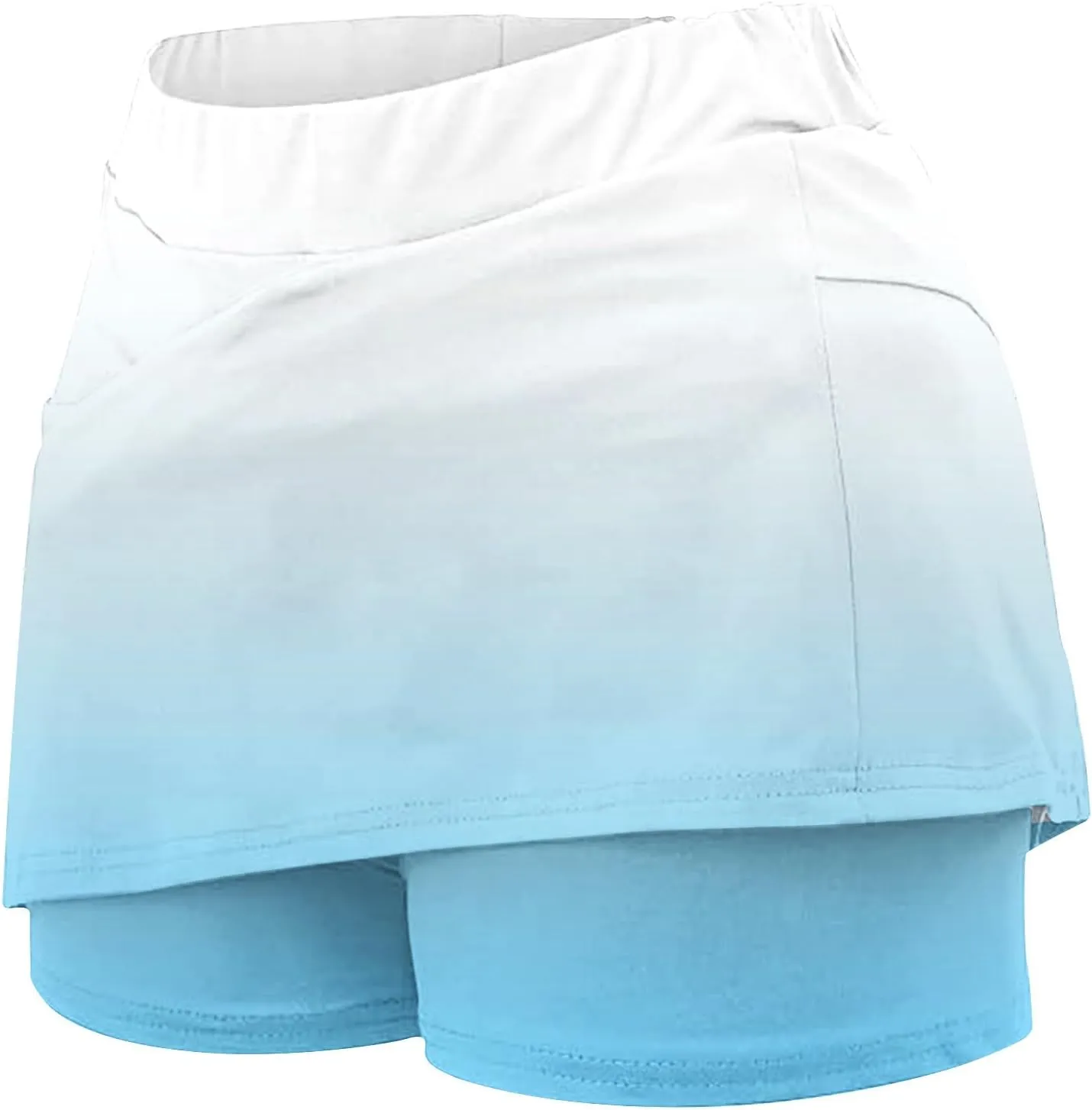 Plus Size Skorts for Women Built-in Shorts High Waist Workout Tennis Skirts 2025 Trendy Tie-Dye Print Athletic Shorts
