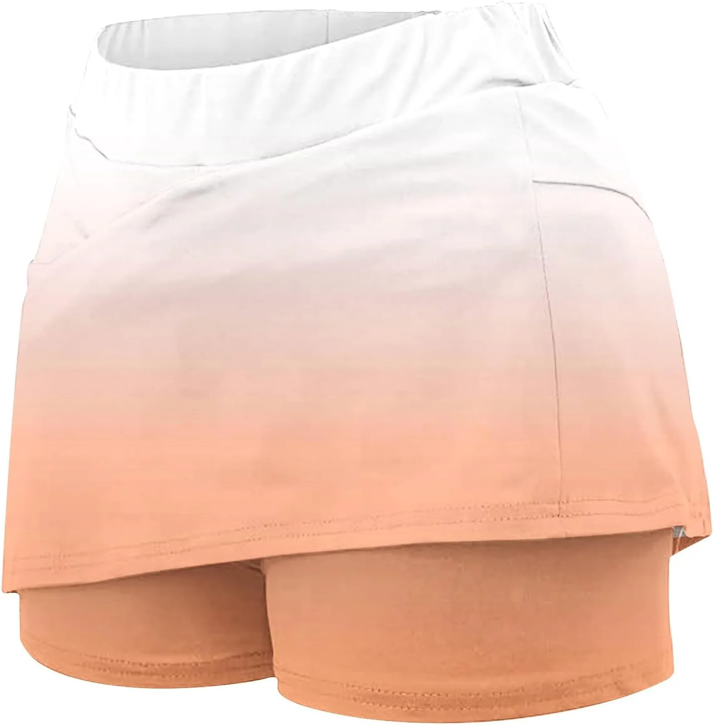 Plus Size Skorts for Women Built-in Shorts High Waist Workout Tennis Skirts 2025 Trendy Tie-Dye Print Athletic Shorts