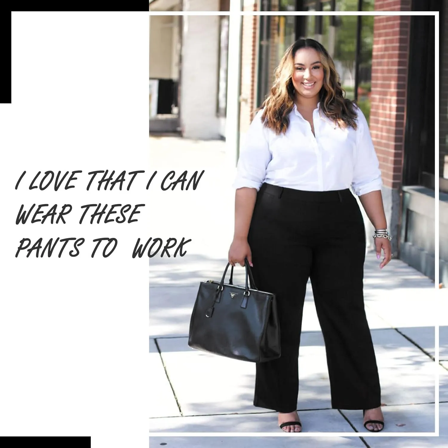 Plus Size Women's Wide-Leg Dress Pants - High Waisted Capri for Business Casual,Work Clothes for Office