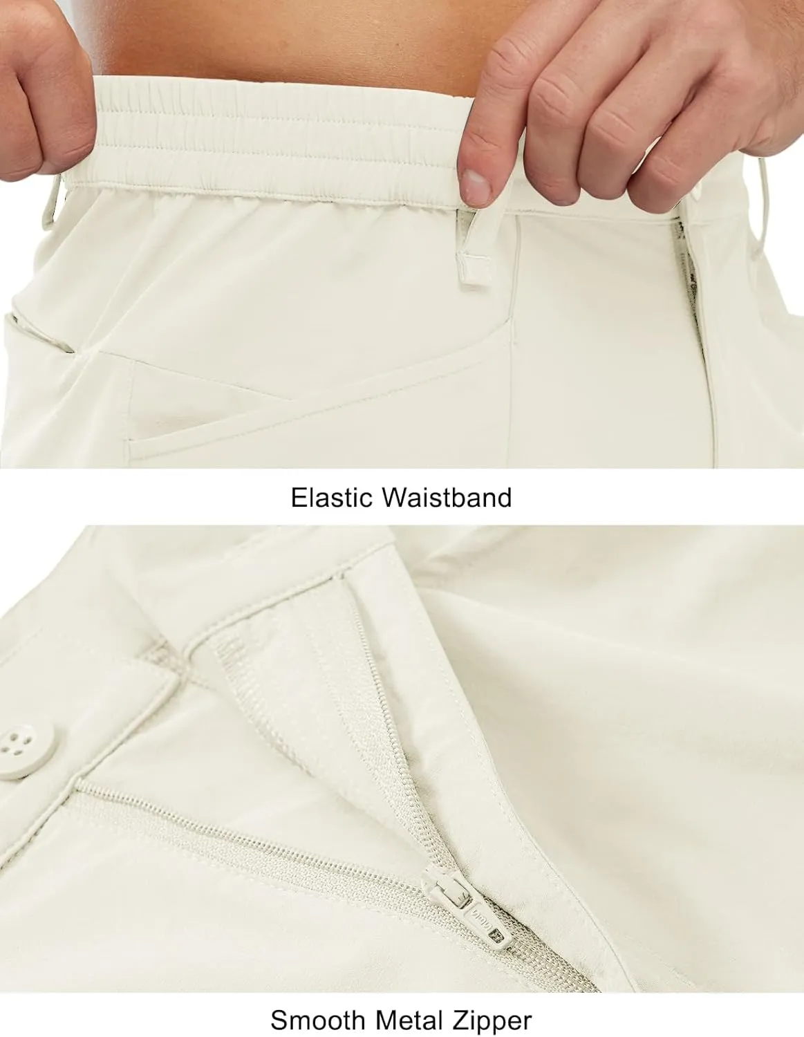 Rdruko Men's Stretch Golf Shorts 7 Inch Inseam Dress Casual Dry Fit Elastic Waist Lightweight Flat Front Work Shorts