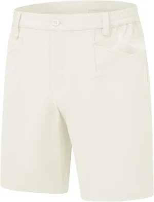 Rdruko Men's Stretch Golf Shorts 7 Inch Inseam Dress Casual Dry Fit Elastic Waist Lightweight Flat Front Work Shorts