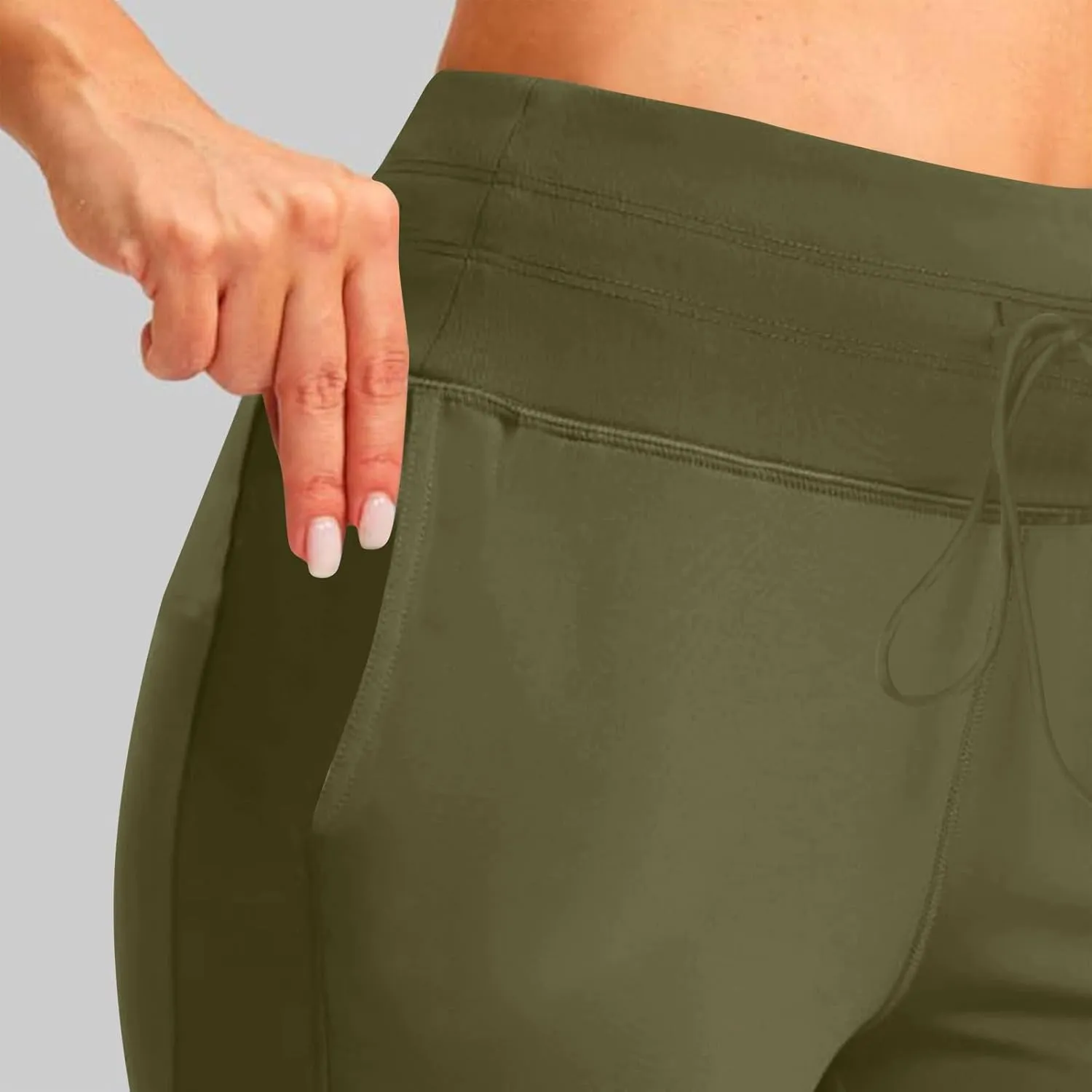 RKSTN Womens Fall Winter Yoga Pants Fleece Lined Leggings High Waist Drawstring Stretchy Sports Running Fitness Pant