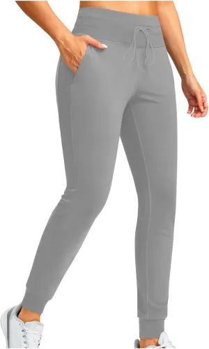 RKSTN Womens Fall Winter Yoga Pants Fleece Lined Leggings High Waist Drawstring Stretchy Sports Running Fitness Pant