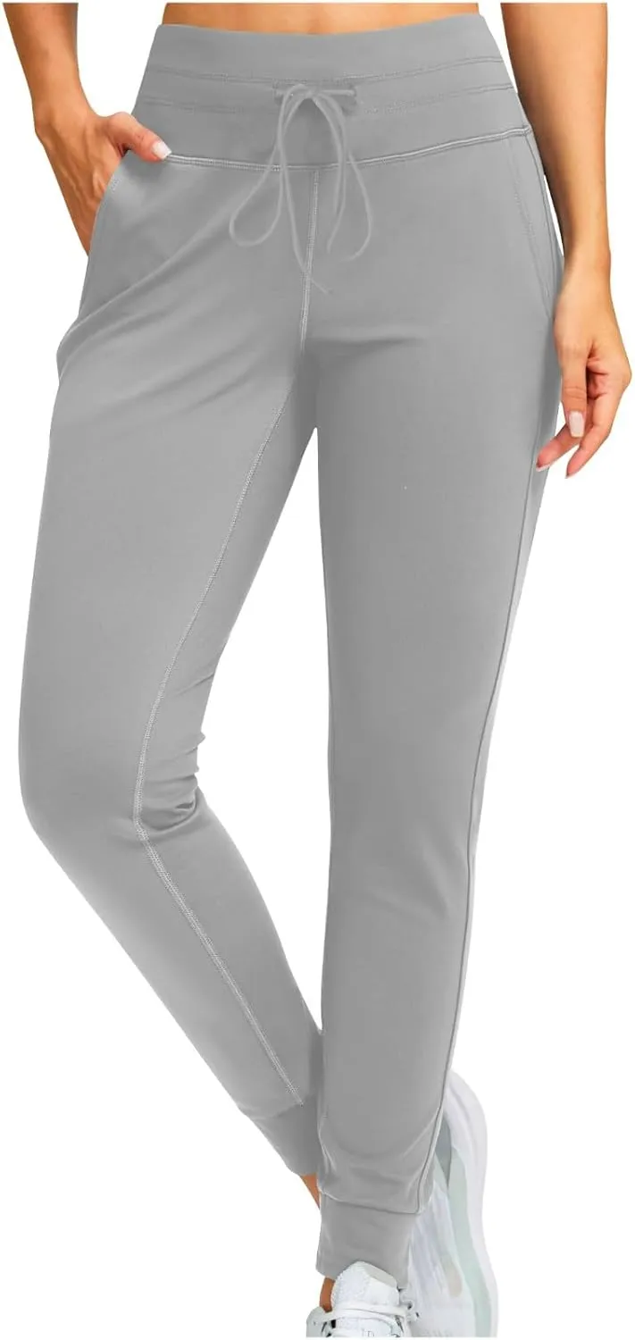 RKSTN Womens Fall Winter Yoga Pants Fleece Lined Leggings High Waist Drawstring Stretchy Sports Running Fitness Pant
