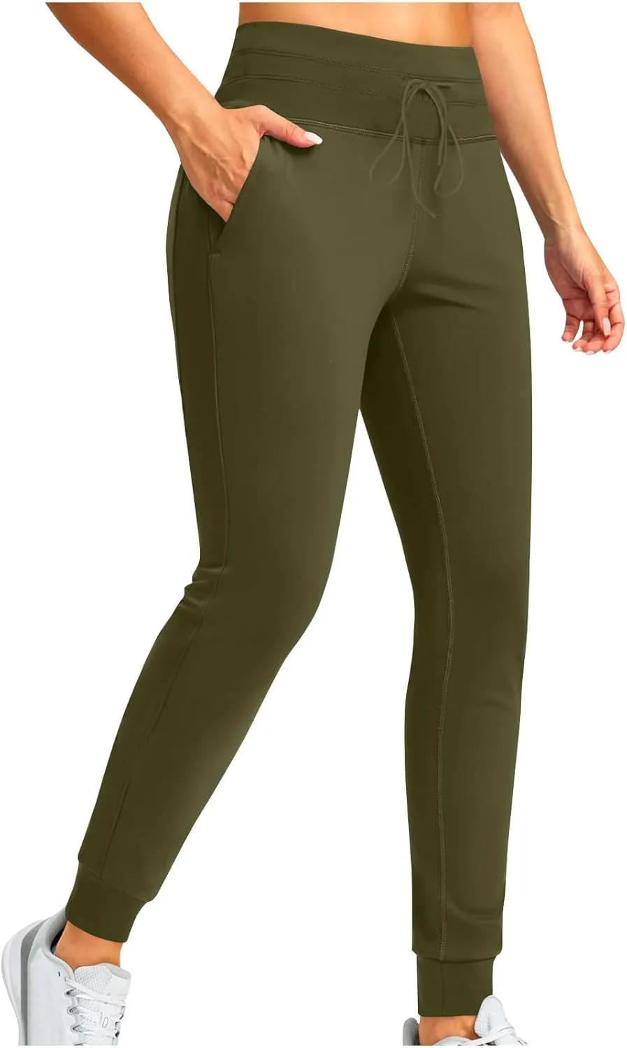 RKSTN Womens Fall Winter Yoga Pants Fleece Lined Leggings High Waist Drawstring Stretchy Sports Running Fitness Pant