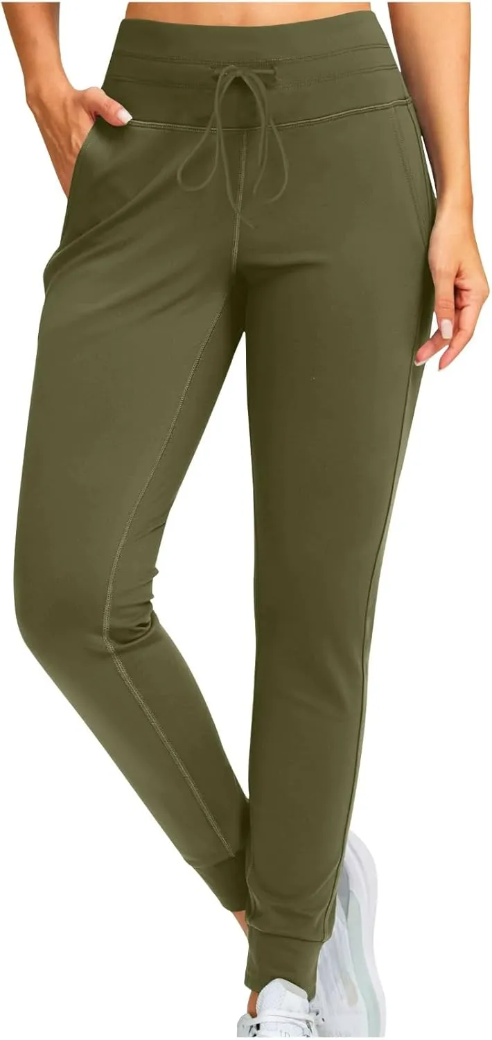 RKSTN Womens Fall Winter Yoga Pants Fleece Lined Leggings High Waist Drawstring Stretchy Sports Running Fitness Pant