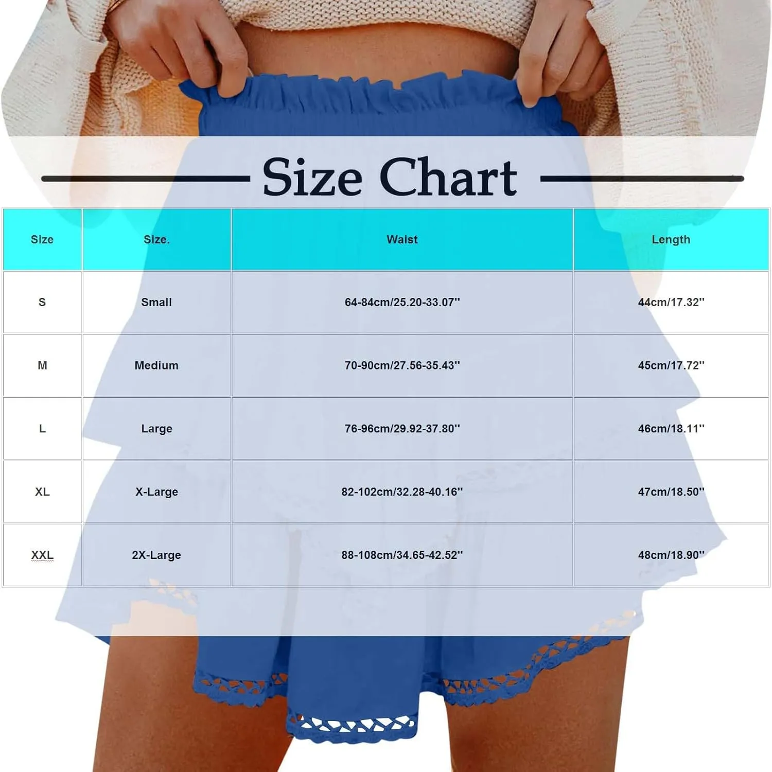 Ruffle Skorts for Women Flowy Tiered Skirt with Built in Shorts A Line High Waisted Mini Skirt Boho Beach Shorts