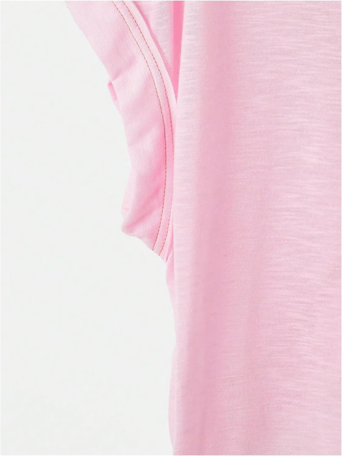 SOLY HUX 2024 Open Back Tops for Women Criss Cross Cut Out Tee Backless Casual Short Sleeve Round Neck T Shirt