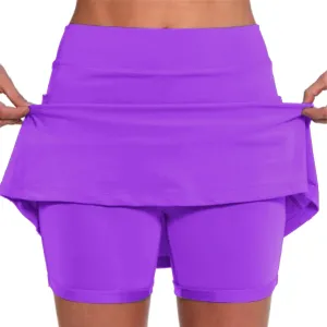 Summer Skorts for Women Tummy Control Athletic Sports Pants Casual Plus Size Tennis Skirts Running Shorts Golf Shorts