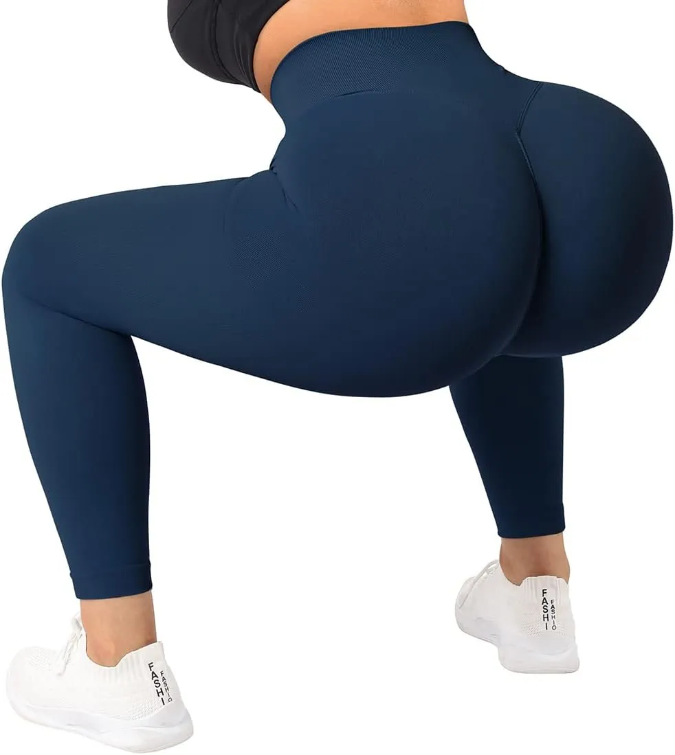 SUUKSESS Women Seamless Butt Lifting Leggings High Waisted Workout Yoga Pants