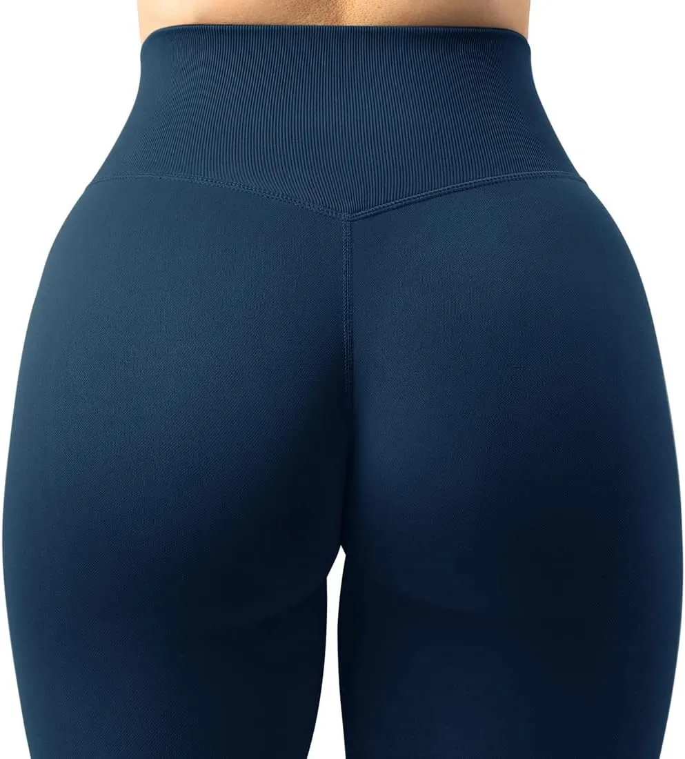 SUUKSESS Women Seamless Butt Lifting Leggings High Waisted Workout Yoga Pants
