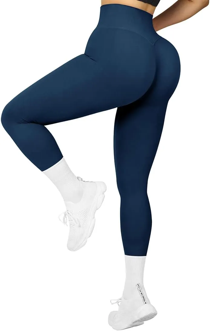 SUUKSESS Women Seamless Butt Lifting Leggings High Waisted Workout Yoga Pants