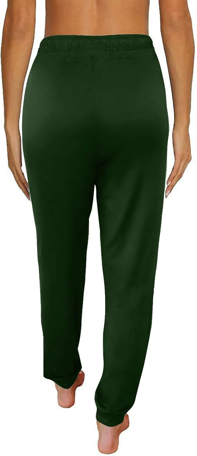 Sweatpants for Women with Pockets Stretch High Waist Jogger Sweat Pants Loose Fit Casual Lightweight Workout Trousers