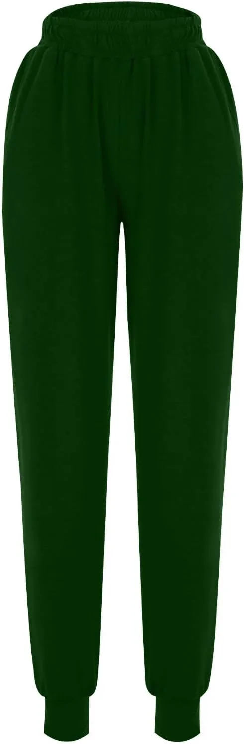 Sweatpants for Women with Pockets Stretch High Waist Jogger Sweat Pants Loose Fit Casual Lightweight Workout Trousers