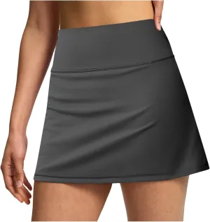 Tennis Skirts for Women High Waisted Athletic Workout Skort Summer Flowy Lightweight Tennis Golf Skirt with Pocketsof The Day A15Black, M