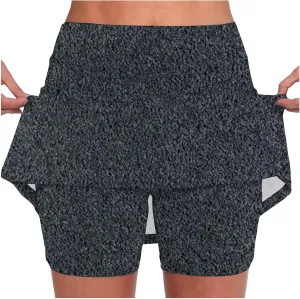 Tennis Skirts for Women with Pockets High Waisted Athletic Golf Skorts Skirts Fashion Solid Color Sports Gym Yoga Shorts 2024