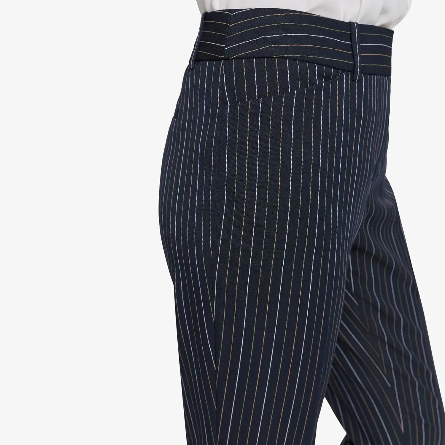 Tommy Hilfiger Women's Slim Fit Pinstripe Print Trousers