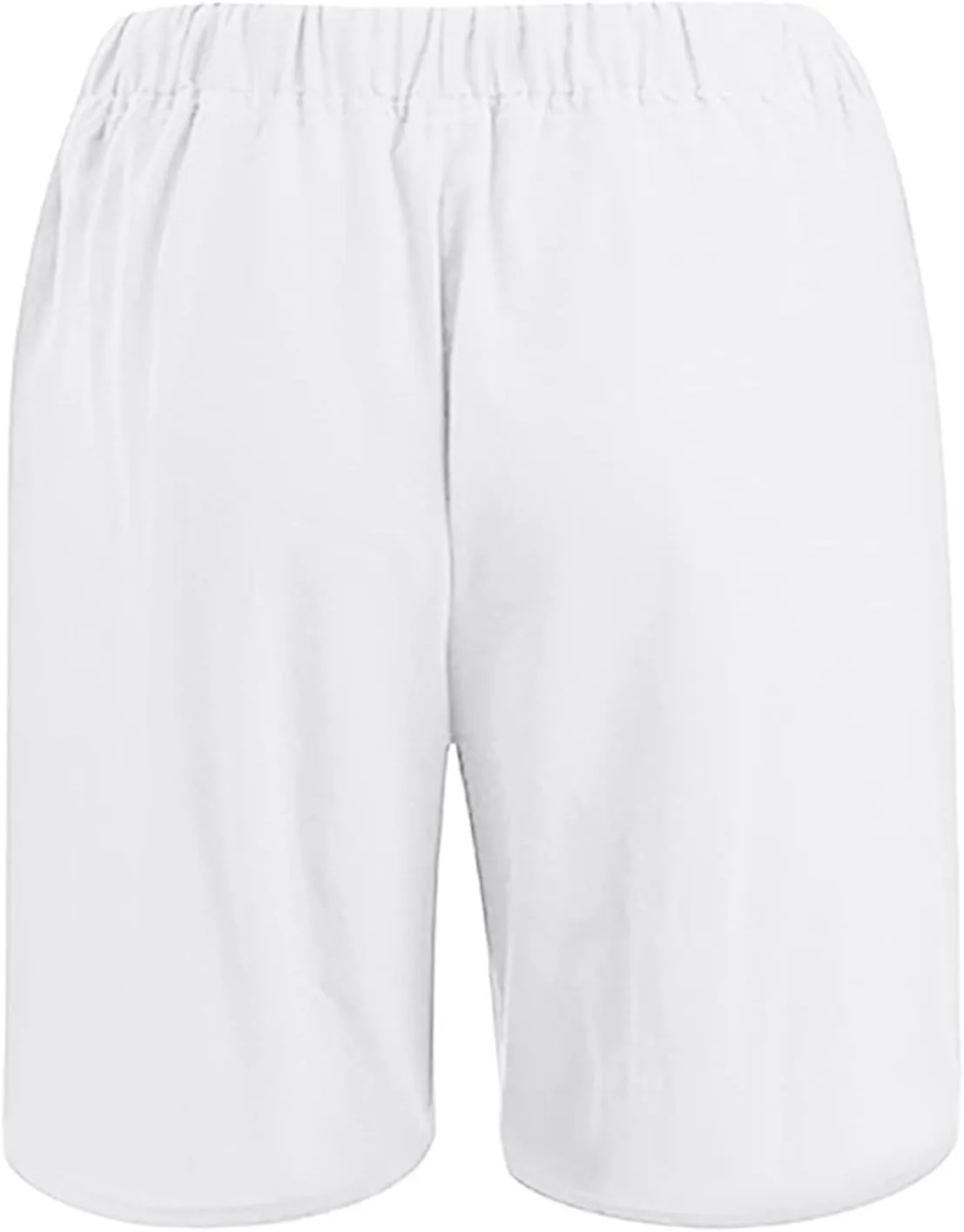 tuduoms Men's Linen Casual Workout Shorts Elastic Waist Summer Beach Pant Lightweight Board Slim Fit Shorts Big and Tall Size