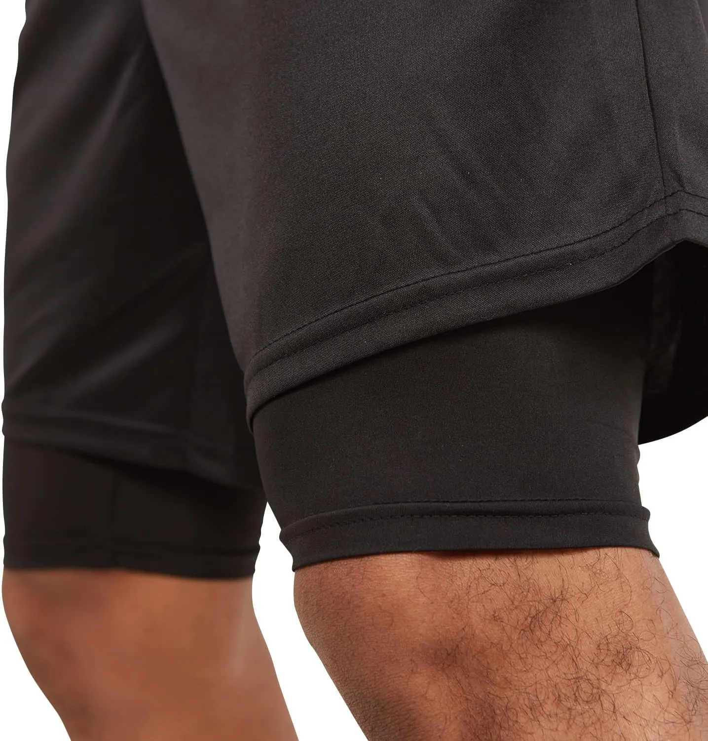 Ultra Performance 3 Pack Mens 2 in 1 Athletic Running Shorts 7 inch Inseam Workout Gym Compression Shorts for Men