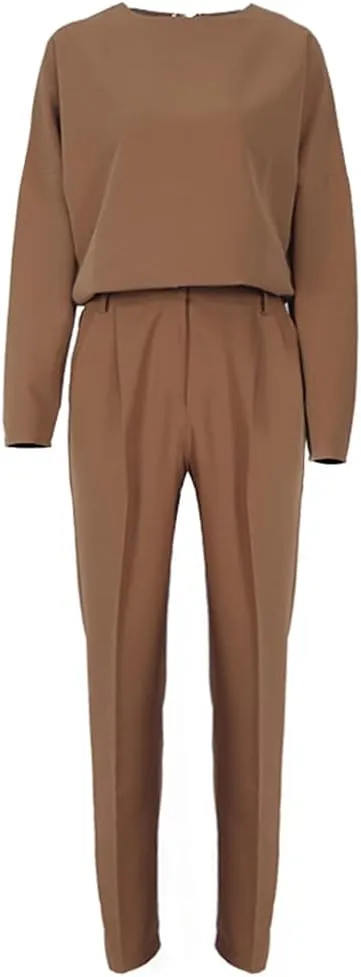 Vintage Zipper Khaki Trousers Women High Waist Office Pants Ladies Brown Trousers Work Wear Autumn Long Pants