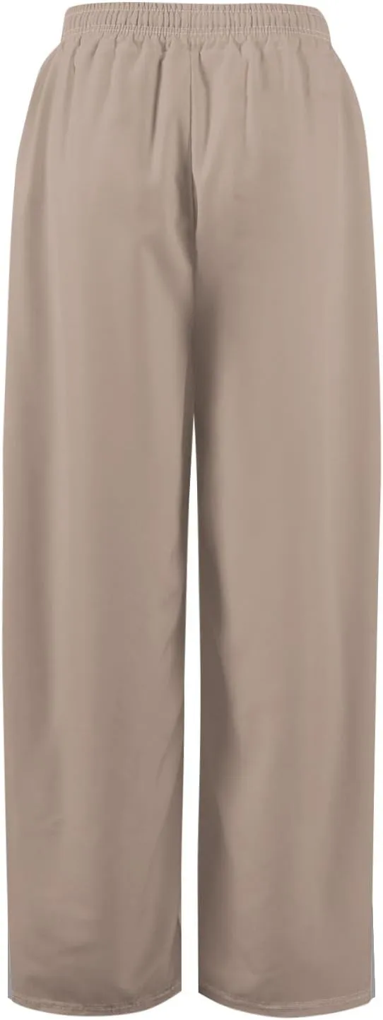 Wide Leg Pants for Women Casual Summer High Waistd Flowy Beach Pants Drawstring Elastic Waist Solid Pockets Trousers