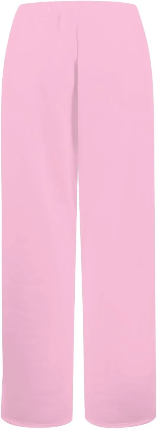 Wide Leg Pants Woman Drawstring High Waist Yoga Pants with Pocket Lightweight Casual Flare Sweatpants Baggy Lounge Pants