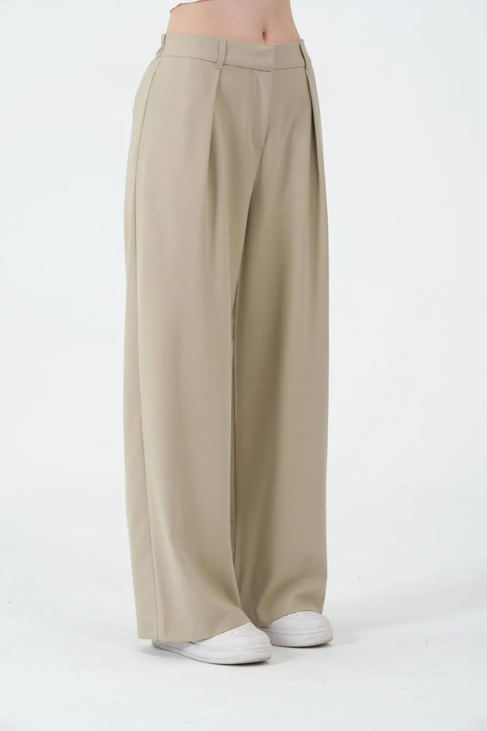 Wide Leg Work Pants Womens Elastic High Waisted Casual Office Dress Pants Trousers with Pocket Regular and Plus Size Slacks