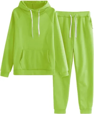 Women 2 Piece Outfits Long Sleeve Crewneck Althteic Fall Sweatshirt Wide Leg Sweatpant Sets