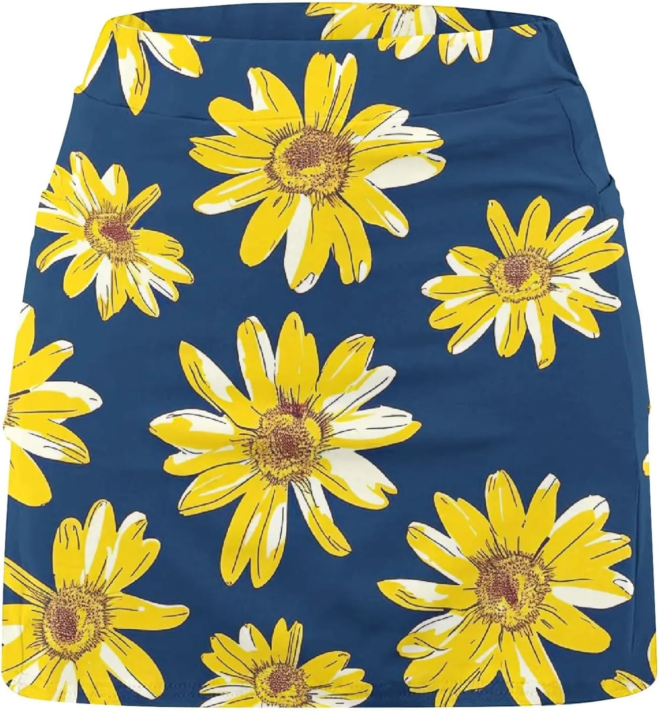 Women Athletic Shorts Trendy Summer Print High Waist Yoga Pant Tennis Skirt Built in Shorts Workout Lounge Golf Skirt