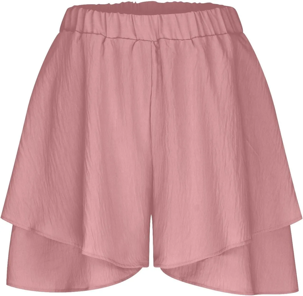 Women High Waist Ruffle Mini Shorts Skirt Flowy Layered Ruffle Hem Flared Short Casual Swing Beach Mini Short Skirt