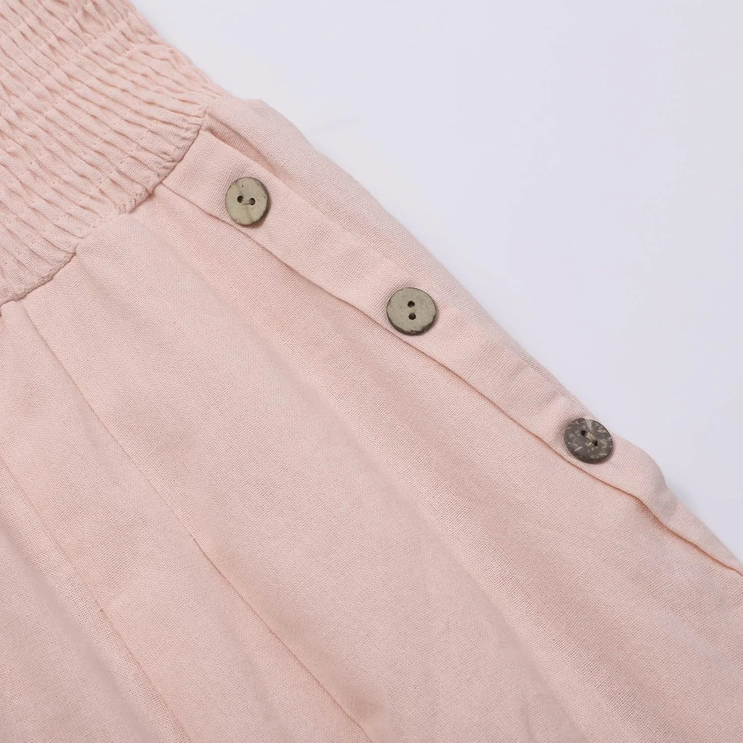 Women Linen Blend Summer Letter Patched Pant Trousers Elastic Waist Wide Leg Loose Fit Trouser Office
