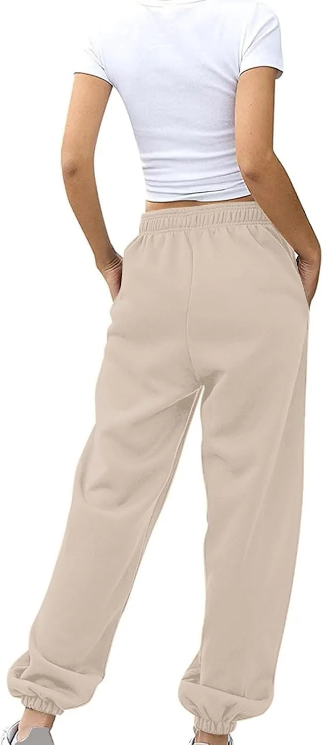 Women Linen Blend Summer Printed Pant Trousers Elastic Waist Lounge Pants Slim-Fit Palazzo Lounge Pants Beach