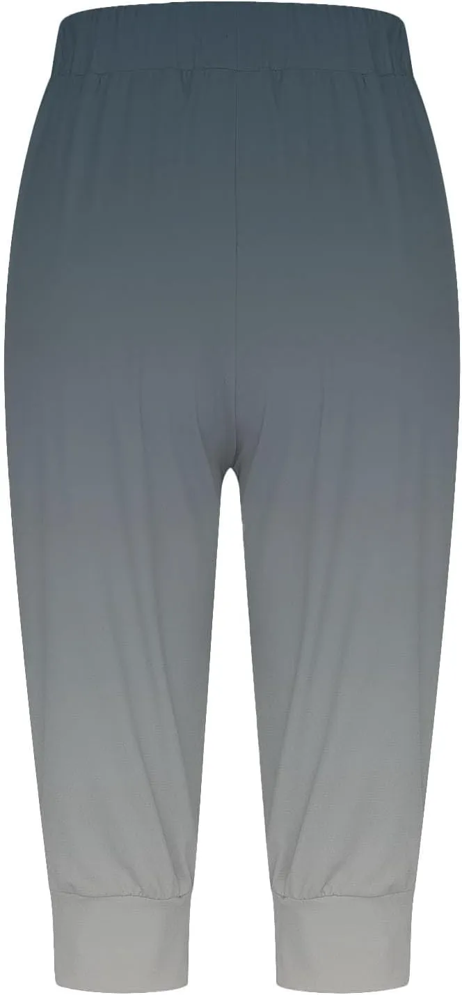 Women Linen Summer Baggy Palazzo Pants Elastic Waist Baggy Stretchy Slim-Fit Pant Trousers Work Business
