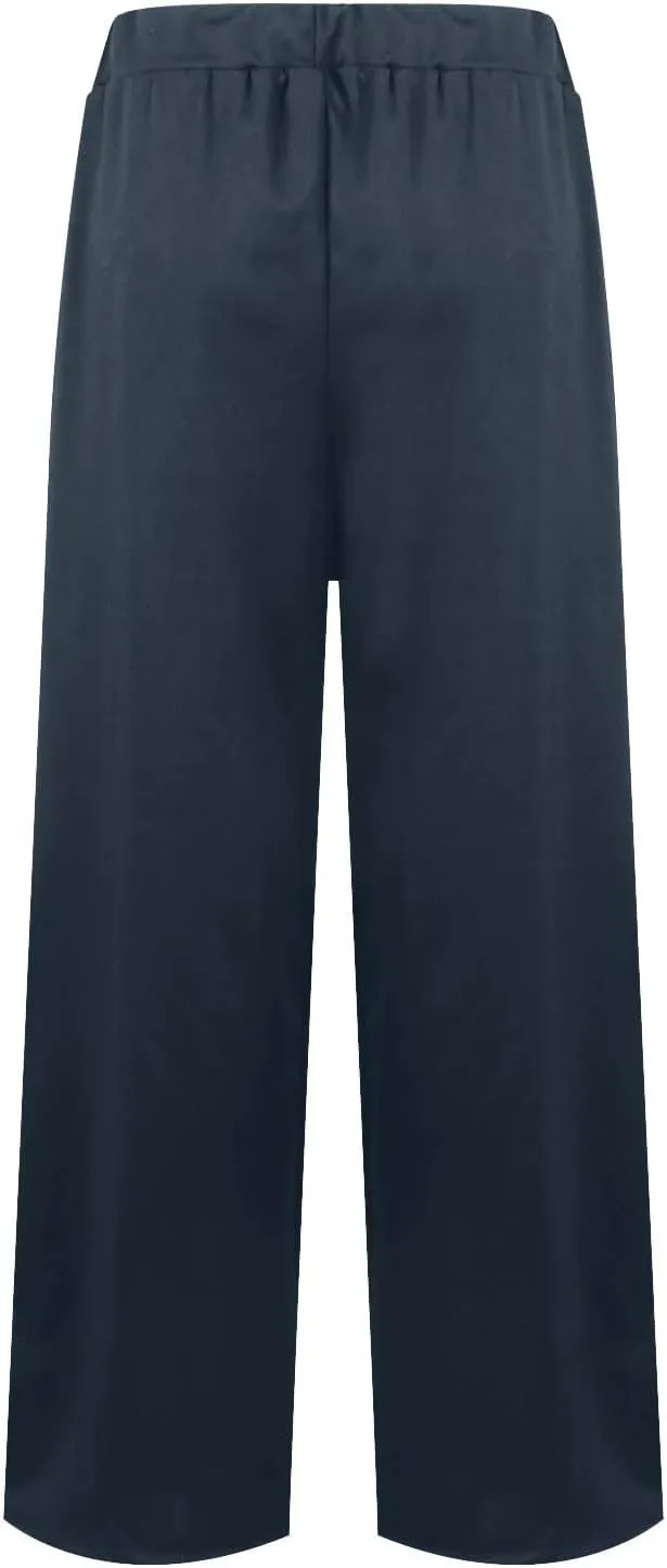 Women Linen Summer Letter Patched Palazzo Lounge Pants High Waist Stretchy Slim Fit Trousers Beach