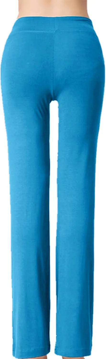 Women Plus Size Yoga Pants 2025 Casual Drawstring Elastic High Waist Wide Leg Workout Trousers Loose Palazzo Pants