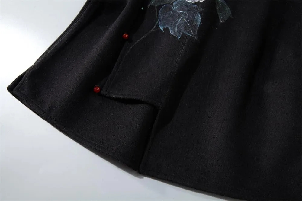 Women Vest in Autumn Winter Style Thickened Chinese Embroidery Suit Improved Cheongsam Padded Cotton Coat Top